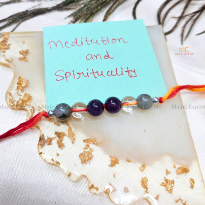 Natural crystal stone purposed rakhi-Maitri Export | Crystals Store