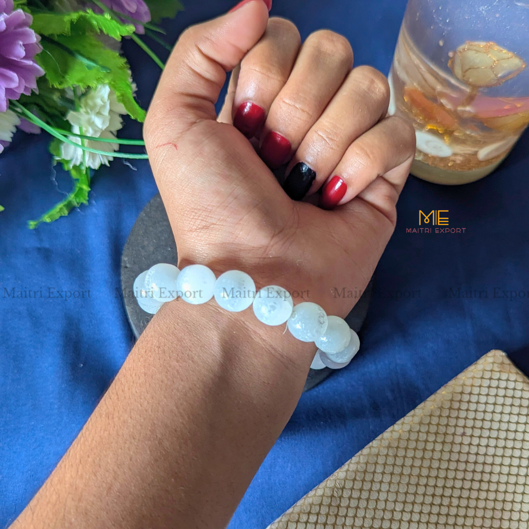 Natural Crystal Healing Stone 12mm Bracelet-Maitri Export | Crystals Store