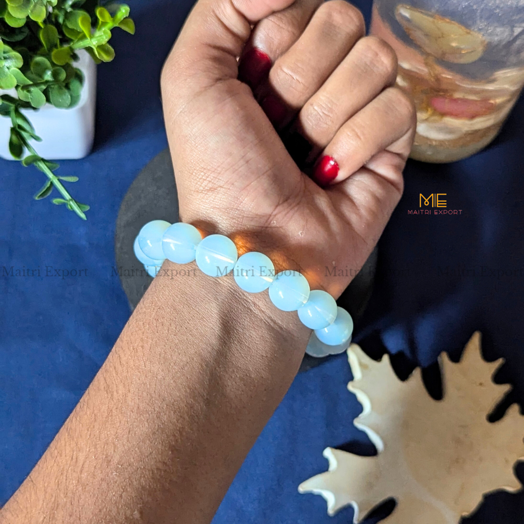 Natural Crystal Healing Stone 12mm Bracelet-Maitri Export | Crystals Store