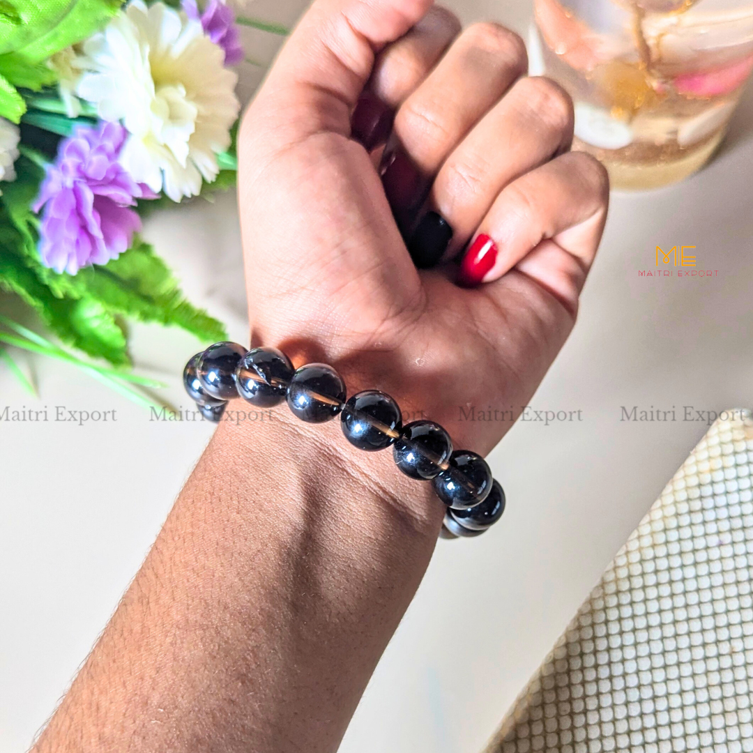 Natural Crystal Healing Stone 12mm Bracelet-Maitri Export | Crystals Store