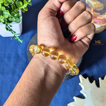 Natural Crystal Healing Stone 12mm Bracelet-Maitri Export | Crystals Store