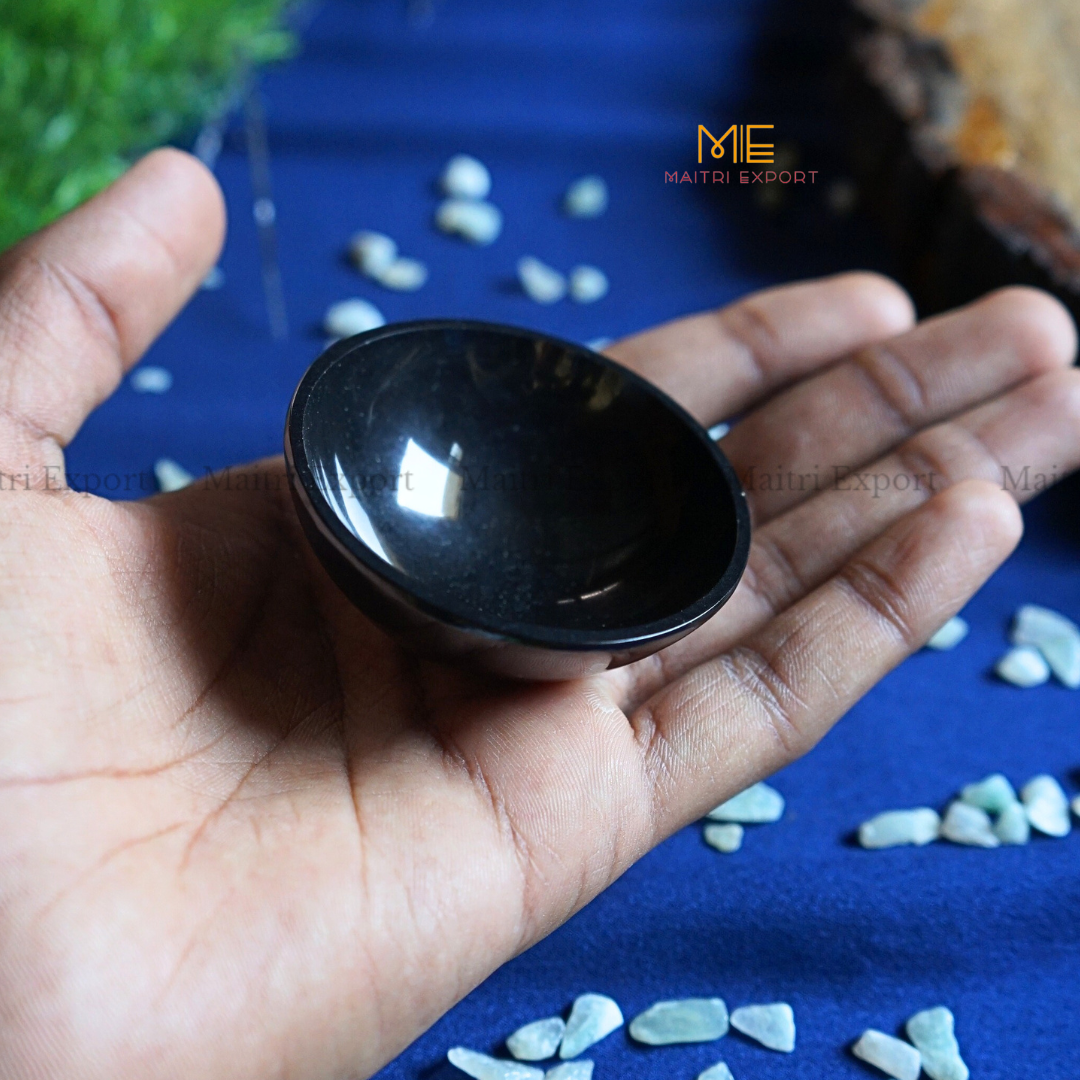 Natural Crystal Stone Handcrafted Bowl ( 2 inches )-Maitri Export | Crystals Store