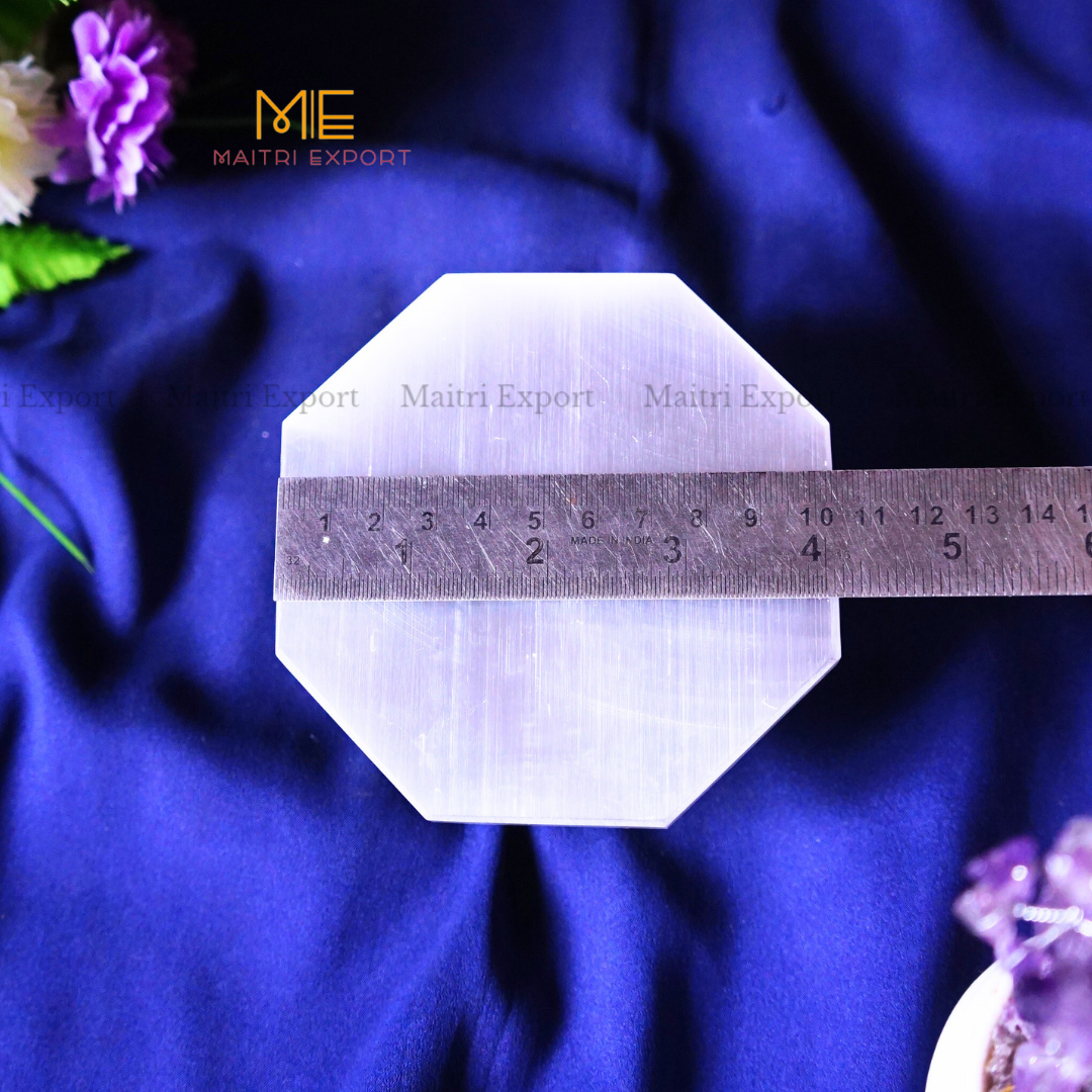 Natural selenite stone different shapes plain plate-Maitri Export | Crystals Store