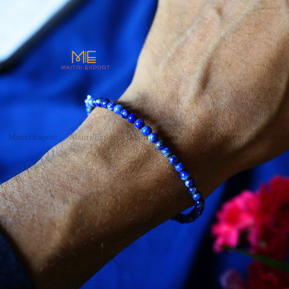 Lapis Lazuli Natural Crystal Healing Bracelet-4mm-Maitri Export | Crystals Store