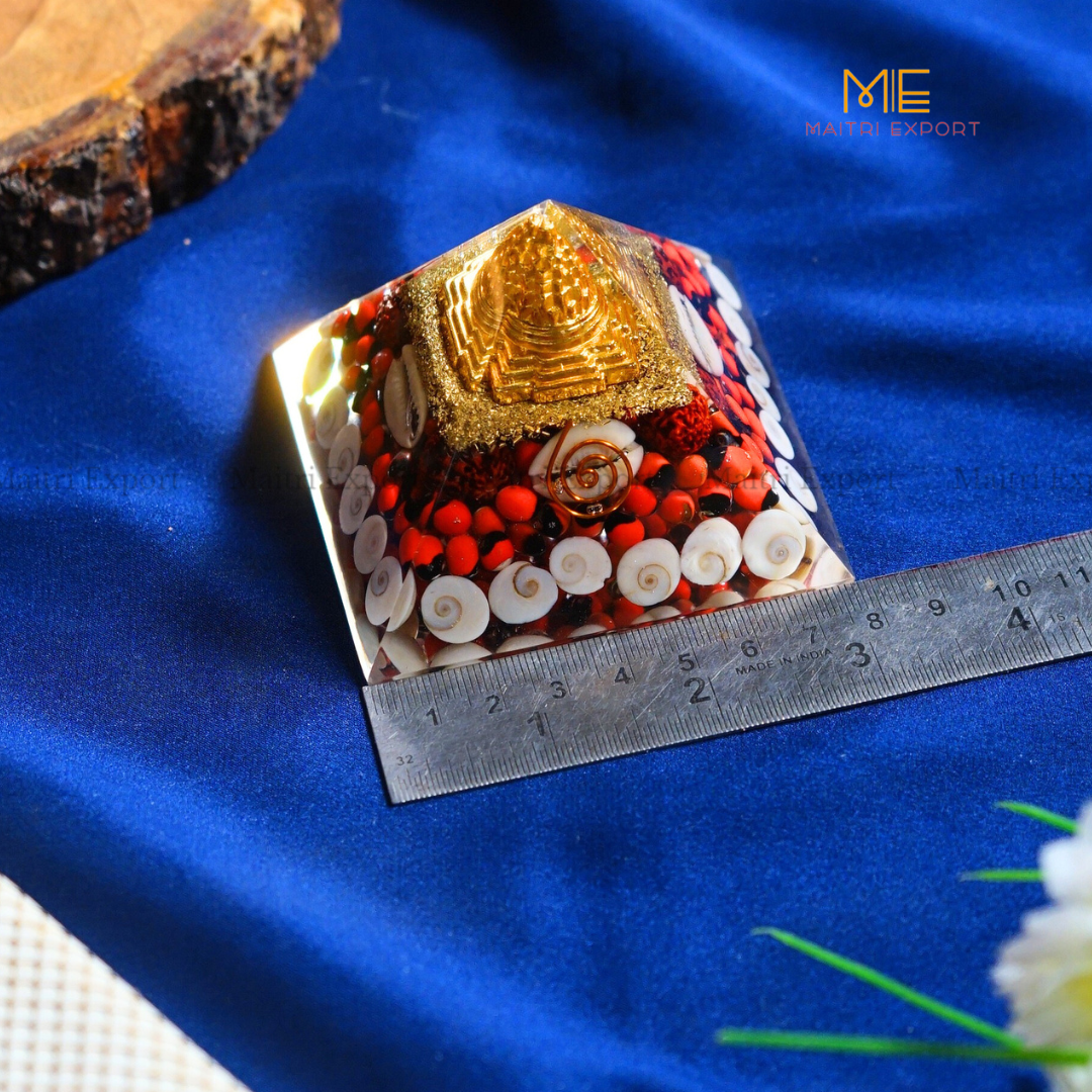 Lakshmi Wealth Orgone Pyramid – Maitri Export | Crystals Store