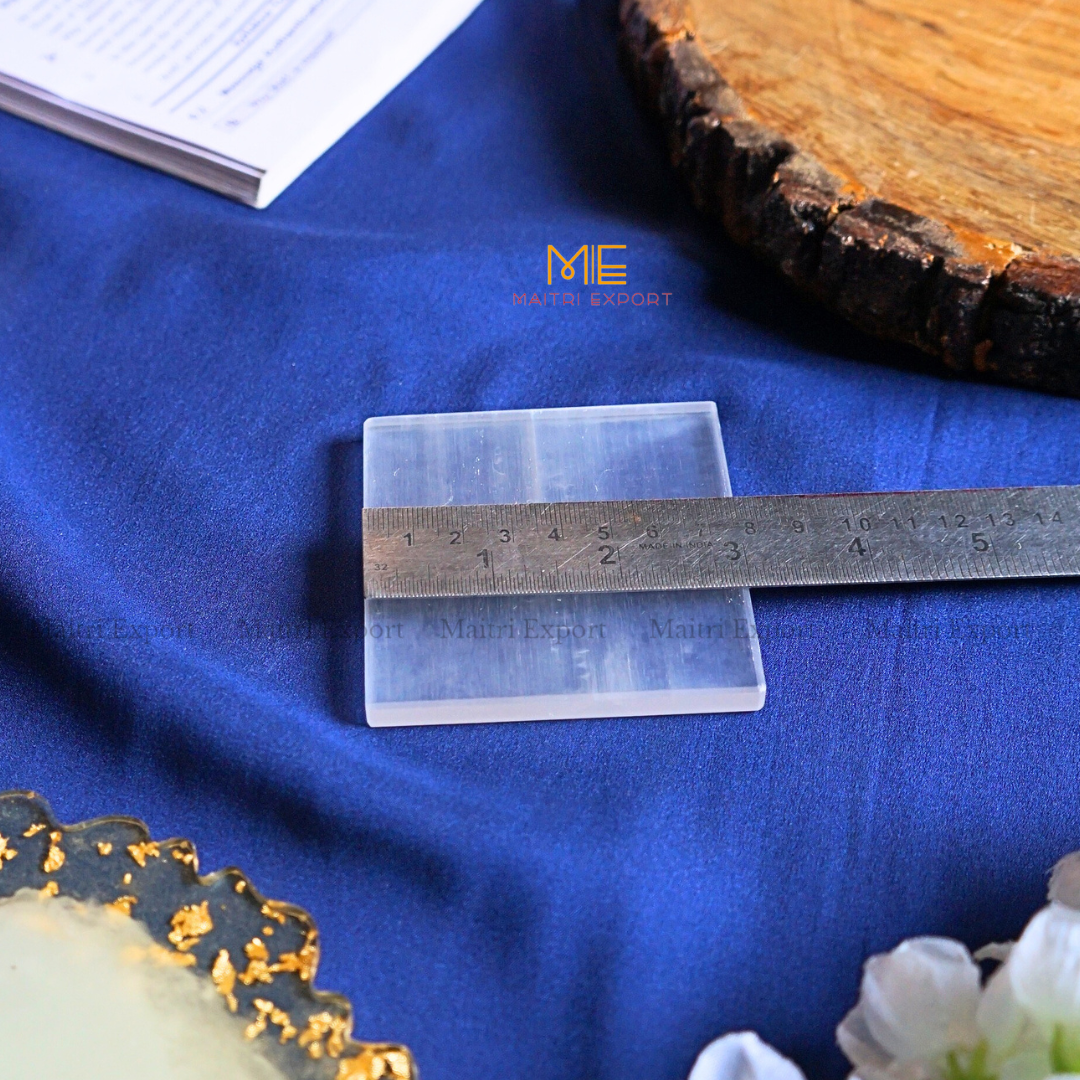 Natural selenite stone different shapes plain plate-Maitri Export | Crystals Store