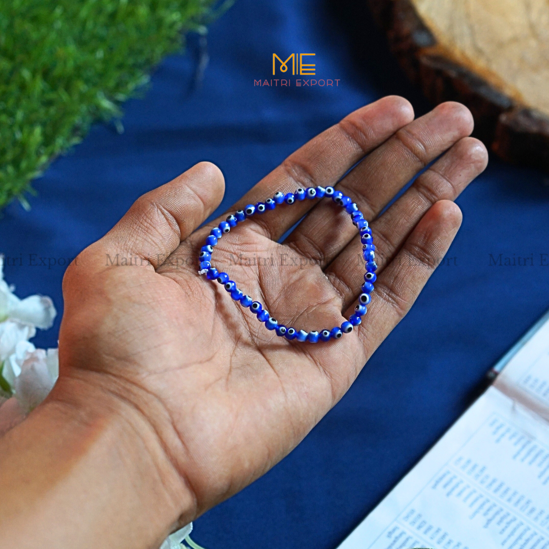 Evil Eye Crystal Healing Bracelet-4mm-Maitri Export | Crystals Store