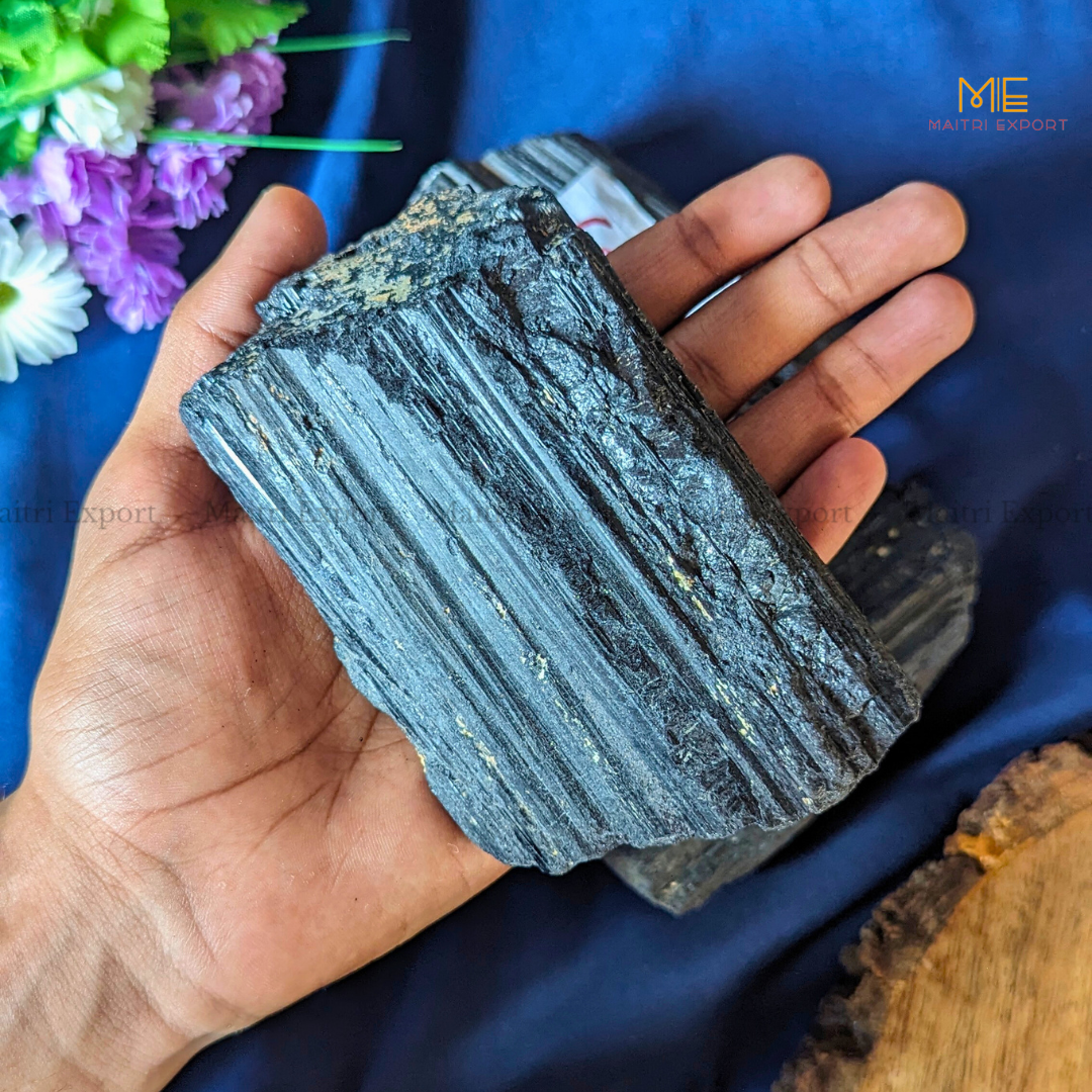 Black Tourmaline Rough / Raw stones-Large-Maitri Export | Crystals Store