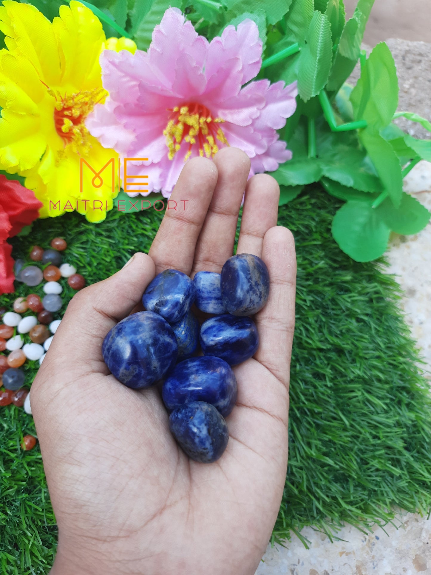 Sodalite Natural Crystal Healing Stone Tumble / Pocket Stone-Maitri Export | Crystals Store