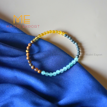 4mm crystal round beads stretchable bracelet.-Money Magnet-Maitri Export | Crystals Store
