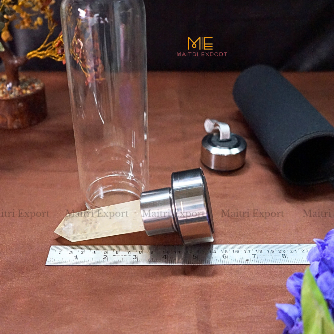 Natural Healing Stone Wand Crystal Infused Elixir Bottle-Maitri Export | Crystals Store
