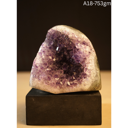 Amethyst Geode-18 - 753 gm-Maitri Export | Crystals Store