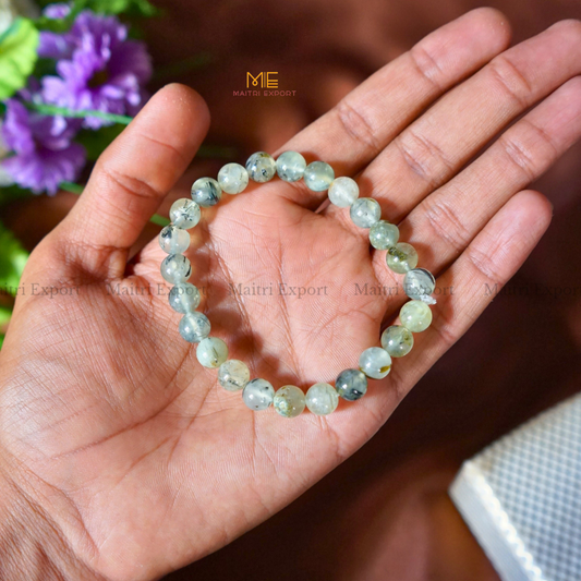Prehnite 8mm Natural Crystal Healing Bracelet-Maitri Export | Crystals Store
