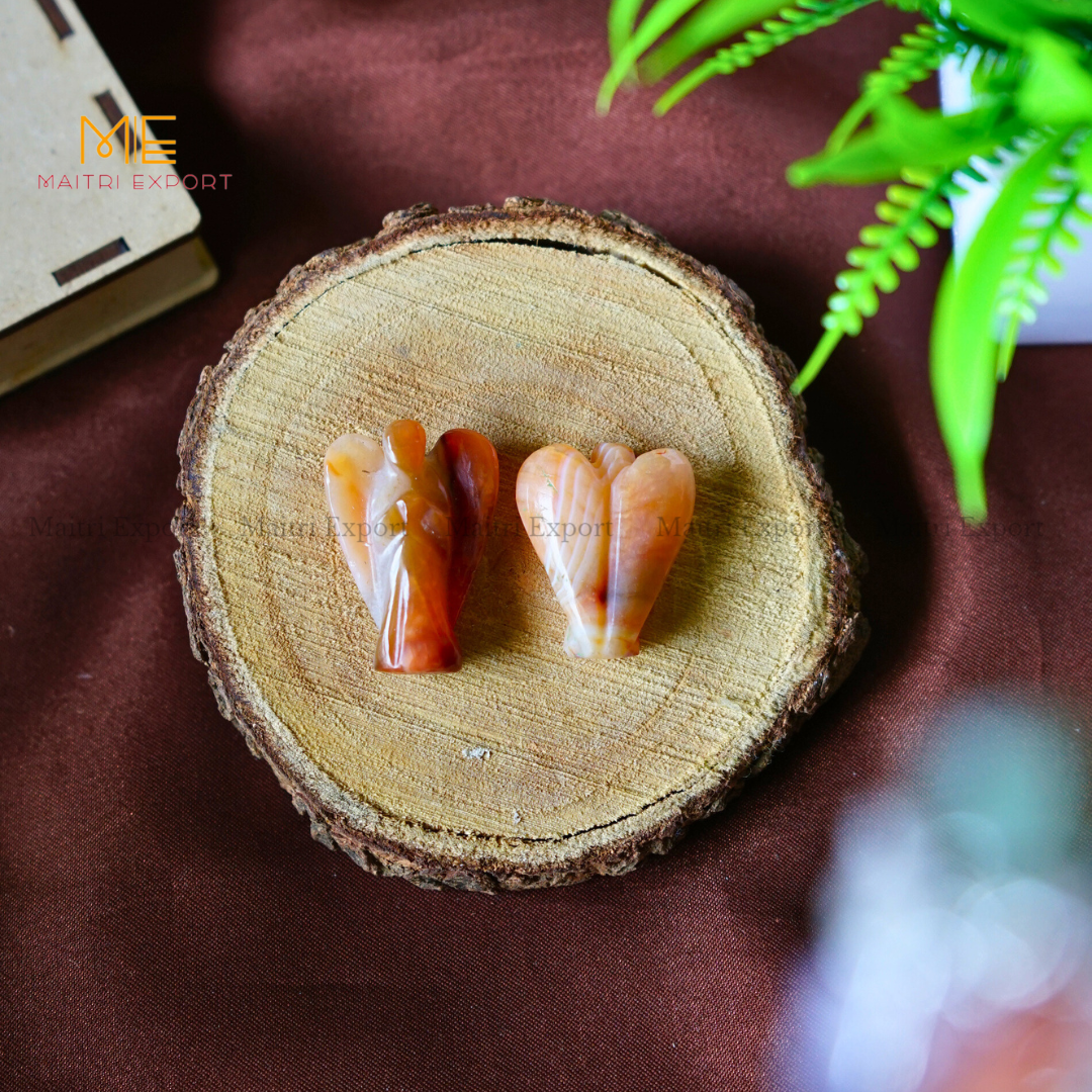 Natural Crystal Stone 1 Inch Angel-Carnelian-Maitri Export | Crystals Store