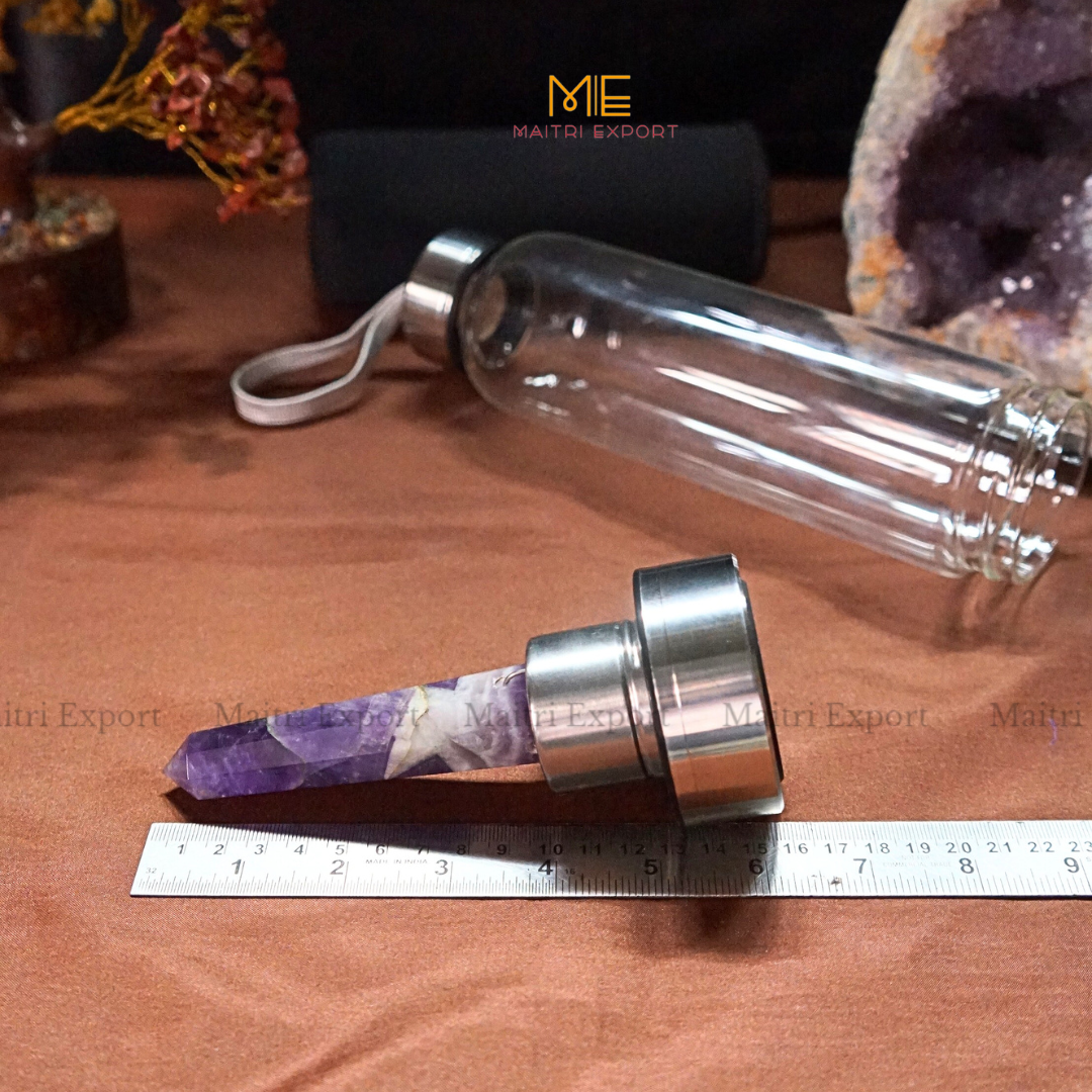 Natural Healing Stone Wand Crystal Infused Elixir Bottle-Maitri Export | Crystals Store