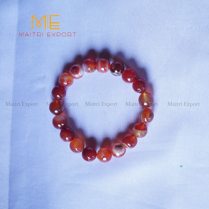 10mm crystal round beads Faceted Bracelet-Carnelian-Maitri Export | Crystals Store