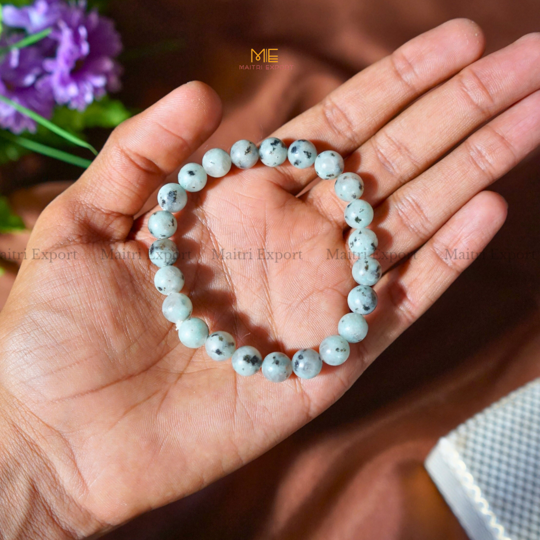 Kiwi Jasper 8mm Natural Crystal Healing Bracelet-Maitri Export | Crystals Store