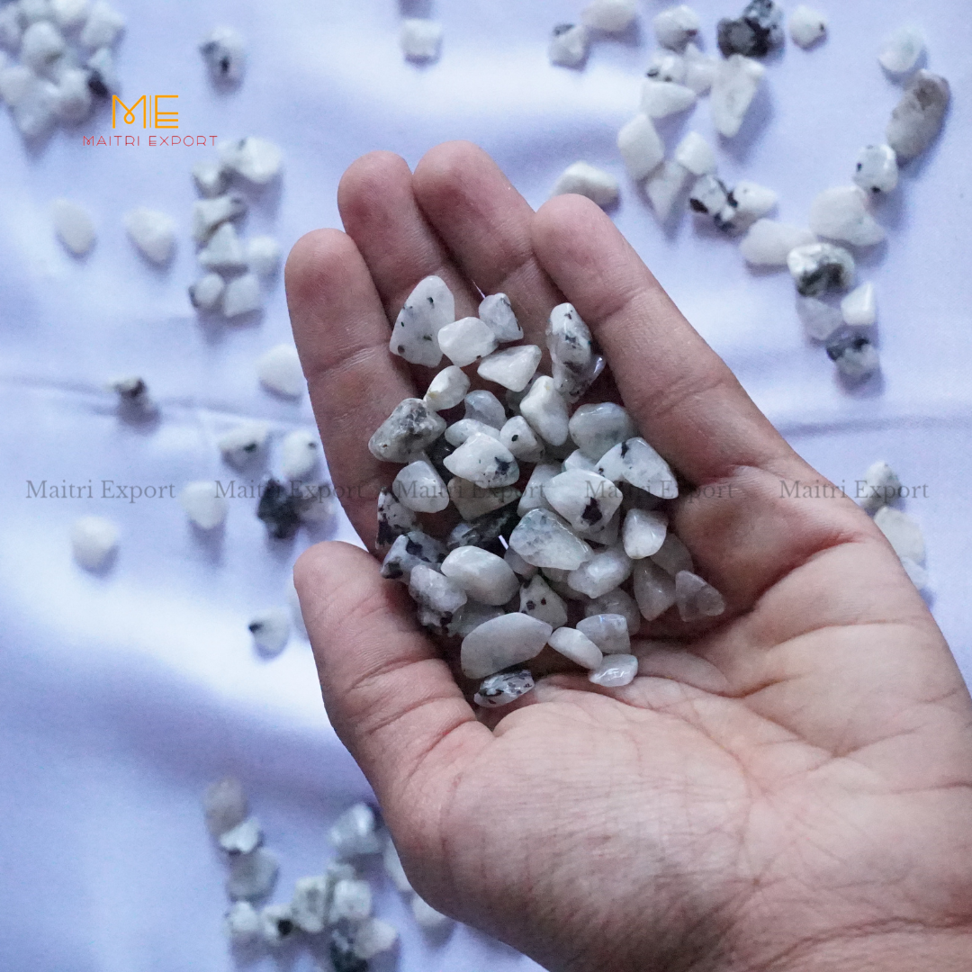 7 To 9 mm Loose Chips-Rainbow Moonstone-1 kg-Maitri Export | Crystals Store