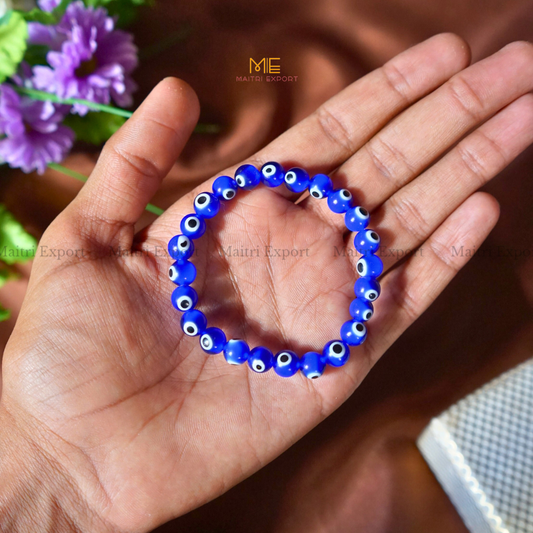 Evil Eye Crystal Healing Bracelet-8mm-Maitri Export | Crystals Store