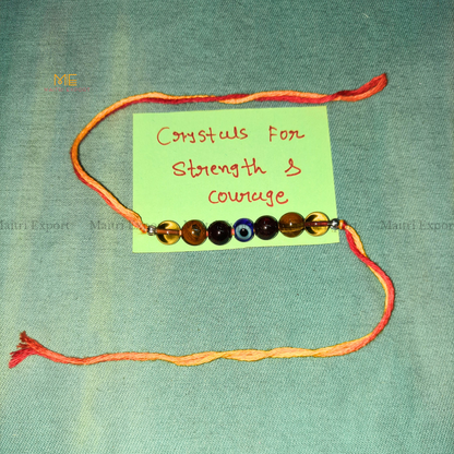 Natural crystal stone purposed rakhi-Maitri Export | Crystals Store