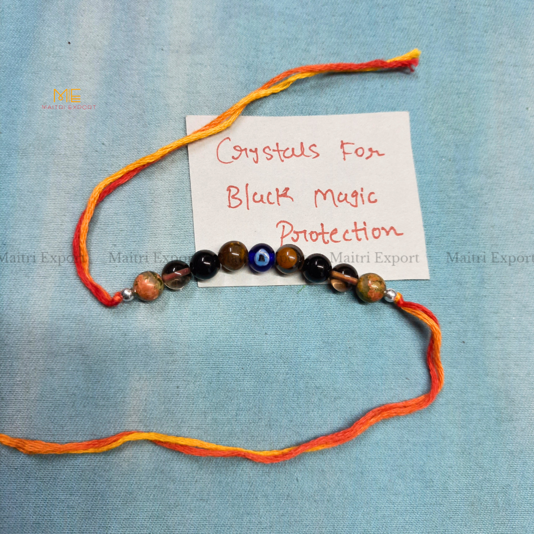 Natural crystal stone purposed rakhi-Maitri Export | Crystals Store