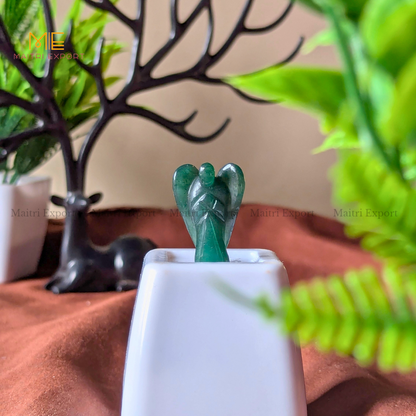 Natural Crystal Stone 1 Inch Angel-Green Jade-Maitri Export | Crystals Store