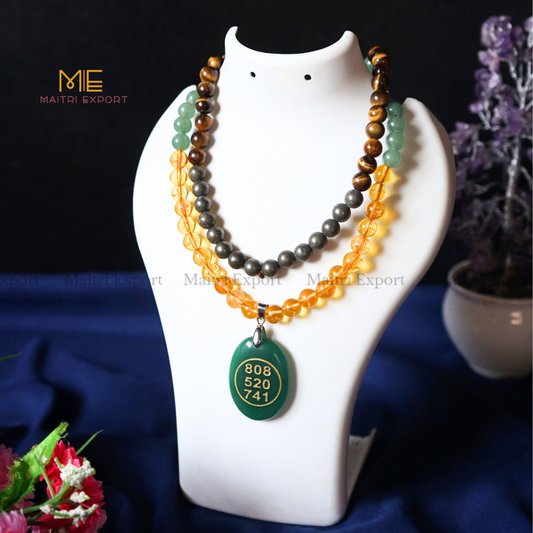 Money Magnet Mala with Zibu Symbol Pendant-Maitri Export | Crystals Store