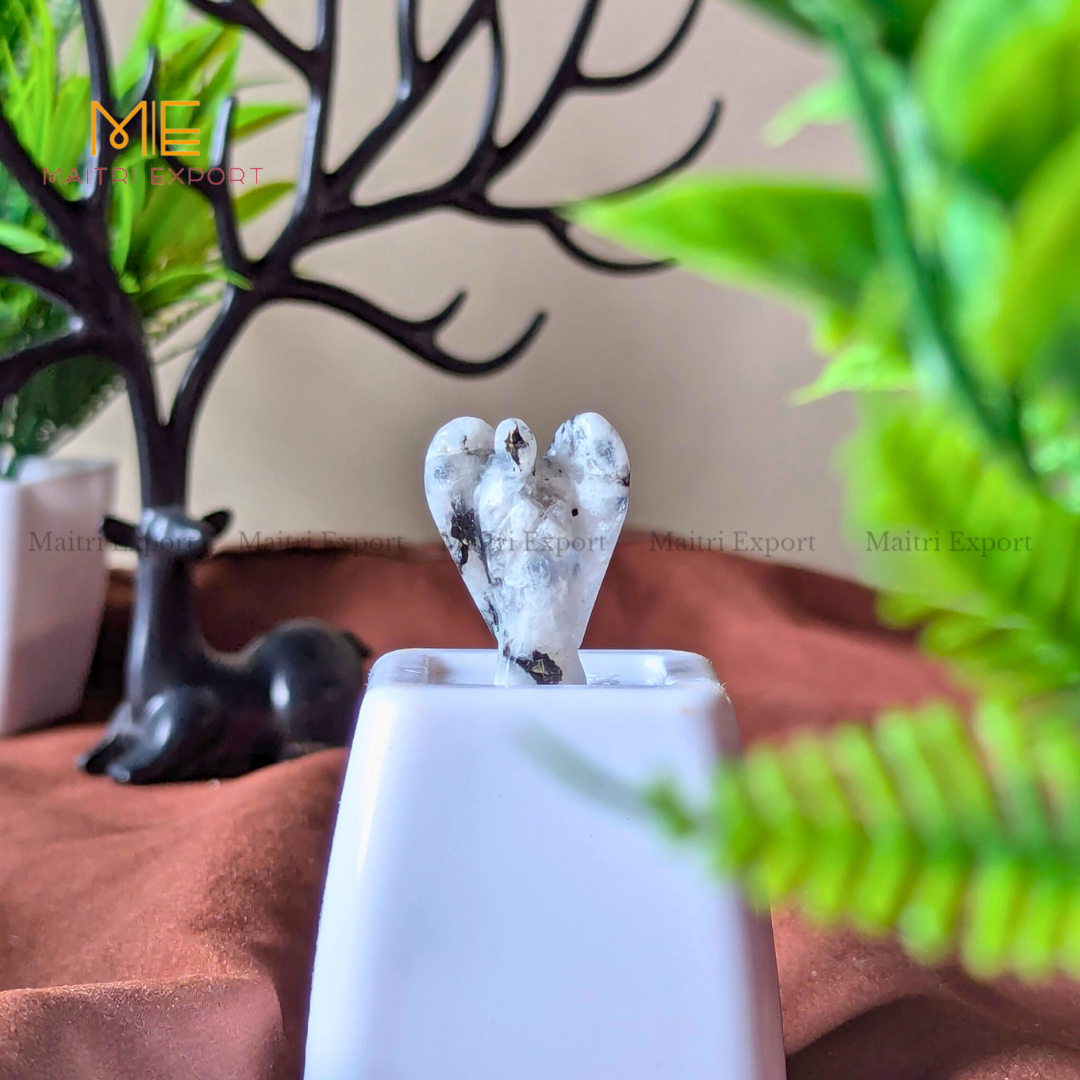 Natural Crystal Stone 1 Inch Angel-Rainbow Moonstone-Maitri Export | Crystals Store