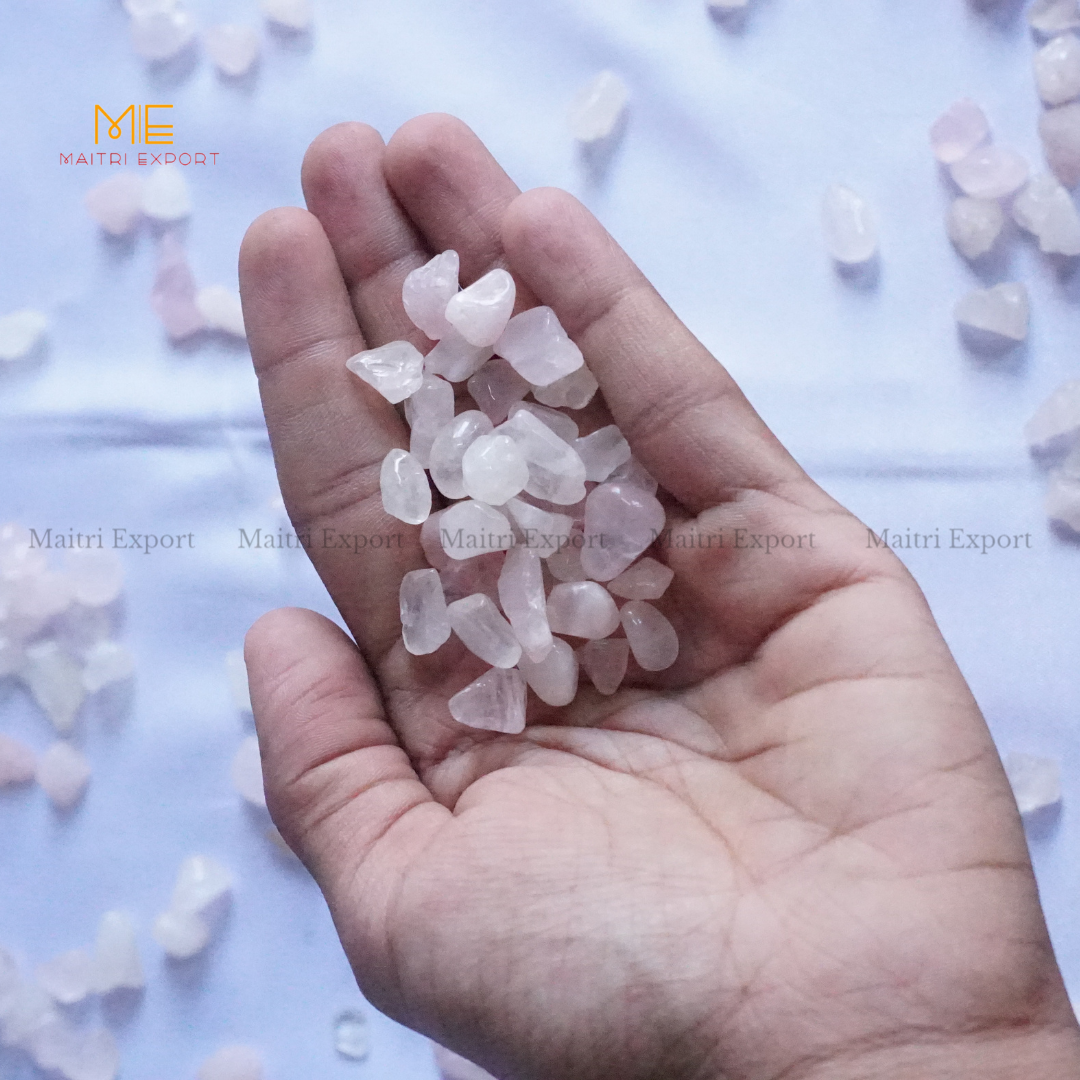 7 To 9 mm Loose Chips-Rose Natural-1 kg-Maitri Export | Crystals Store