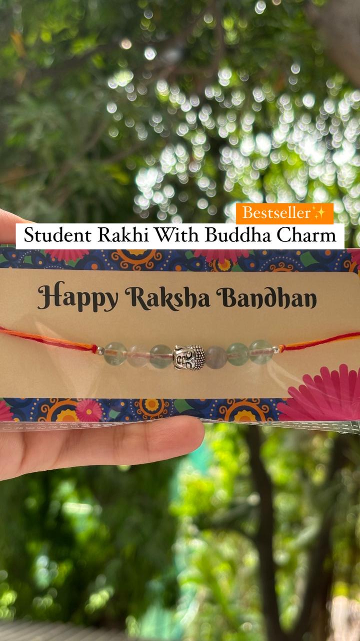 Student rakhi ( multifluorite + buddha charm )-Maitri Export | Crystals Store