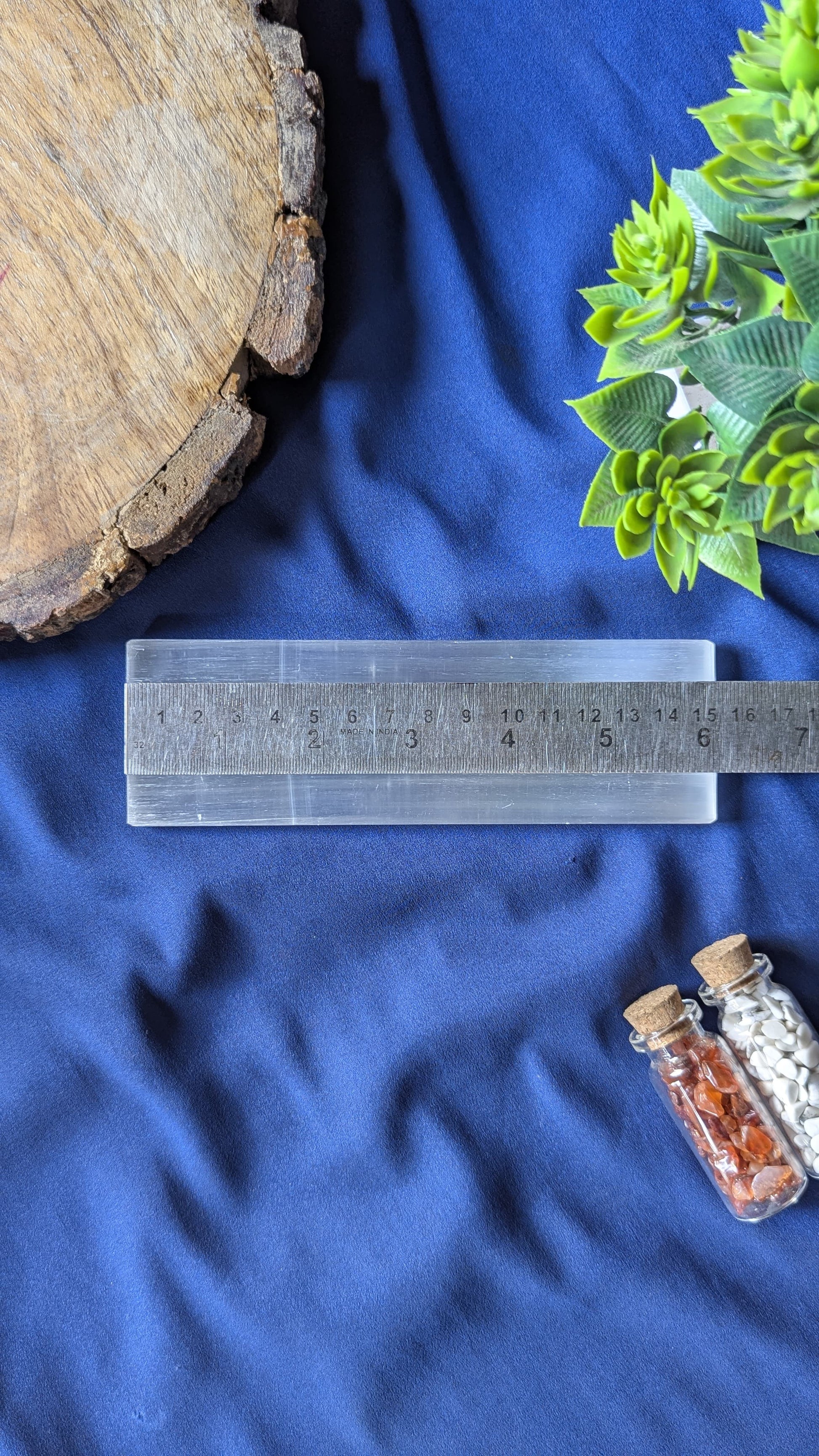 Selenite plain plate 6x2 inch-Maitri Export | Crystals Store