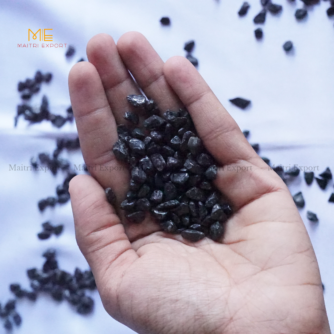 7 To 9 mm Loose Chips-Black Tourmaline Natural-250 gm-Maitri Export | Crystals Store