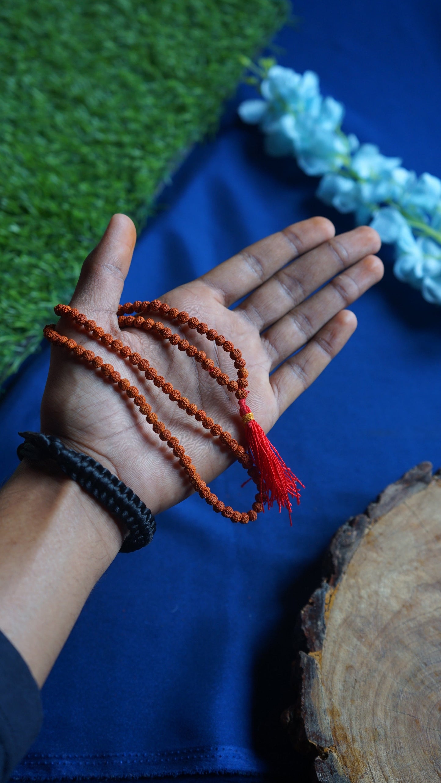 Rudraksh mala 109 beads-6mm-Simple-Maitri Export | Crystals Store