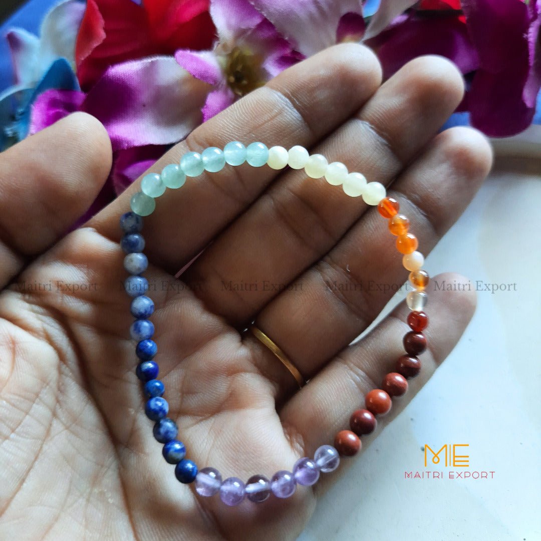 7 chakra bracelet-4 mm-Maitri Export | Crystals Store