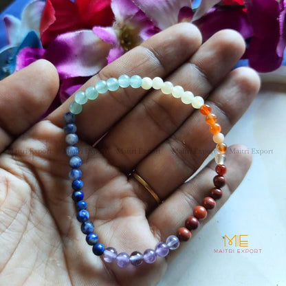 7 chakra bracelet-4 mm-Maitri Export | Crystals Store