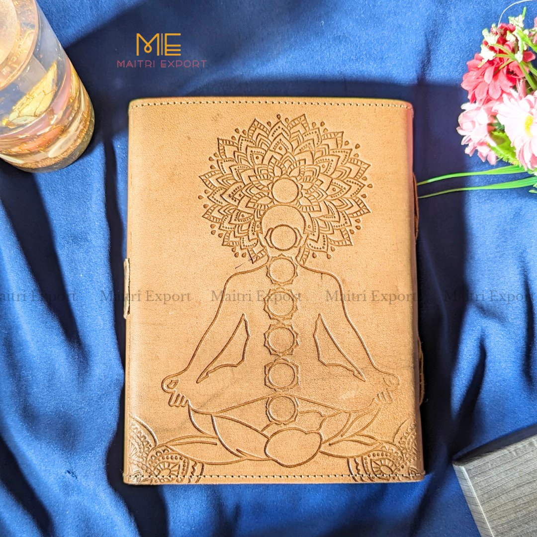 7 Chakra Healing Stone leather Journal / Diary-Maitri Export | Crystals Store