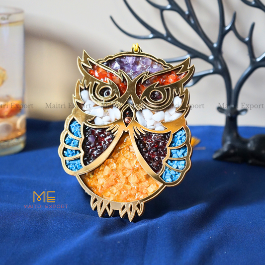 Owl Money magnet and 7 chakra Wall & Car Hanger-7 Chakra-Maitri Export | Crystals Store