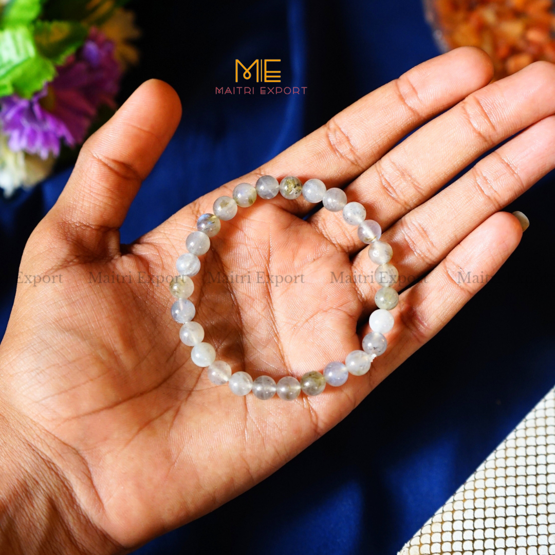 Labradorite Natural Crystal Healing Bracelet-6mm-Maitri Export | Crystals Store