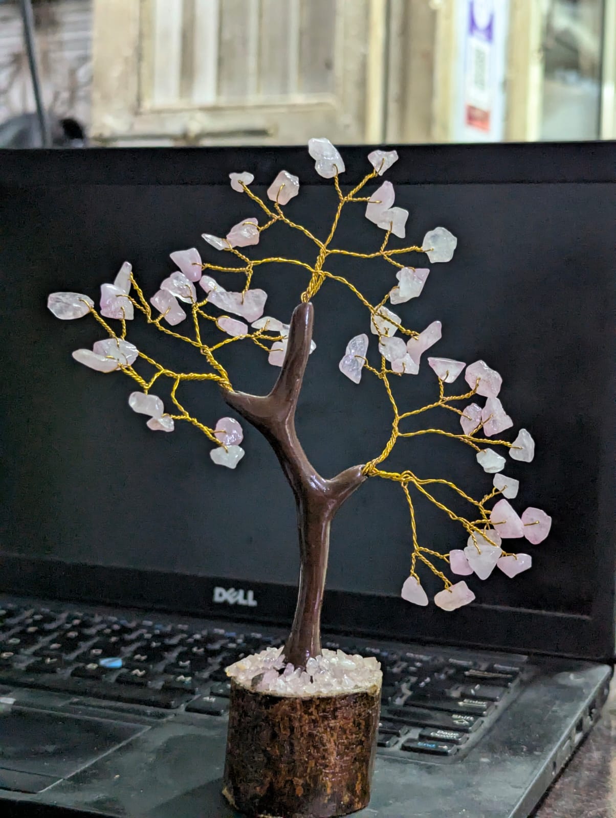 Rose quartz 50 beads tree-Maitri Export | Crystals Store