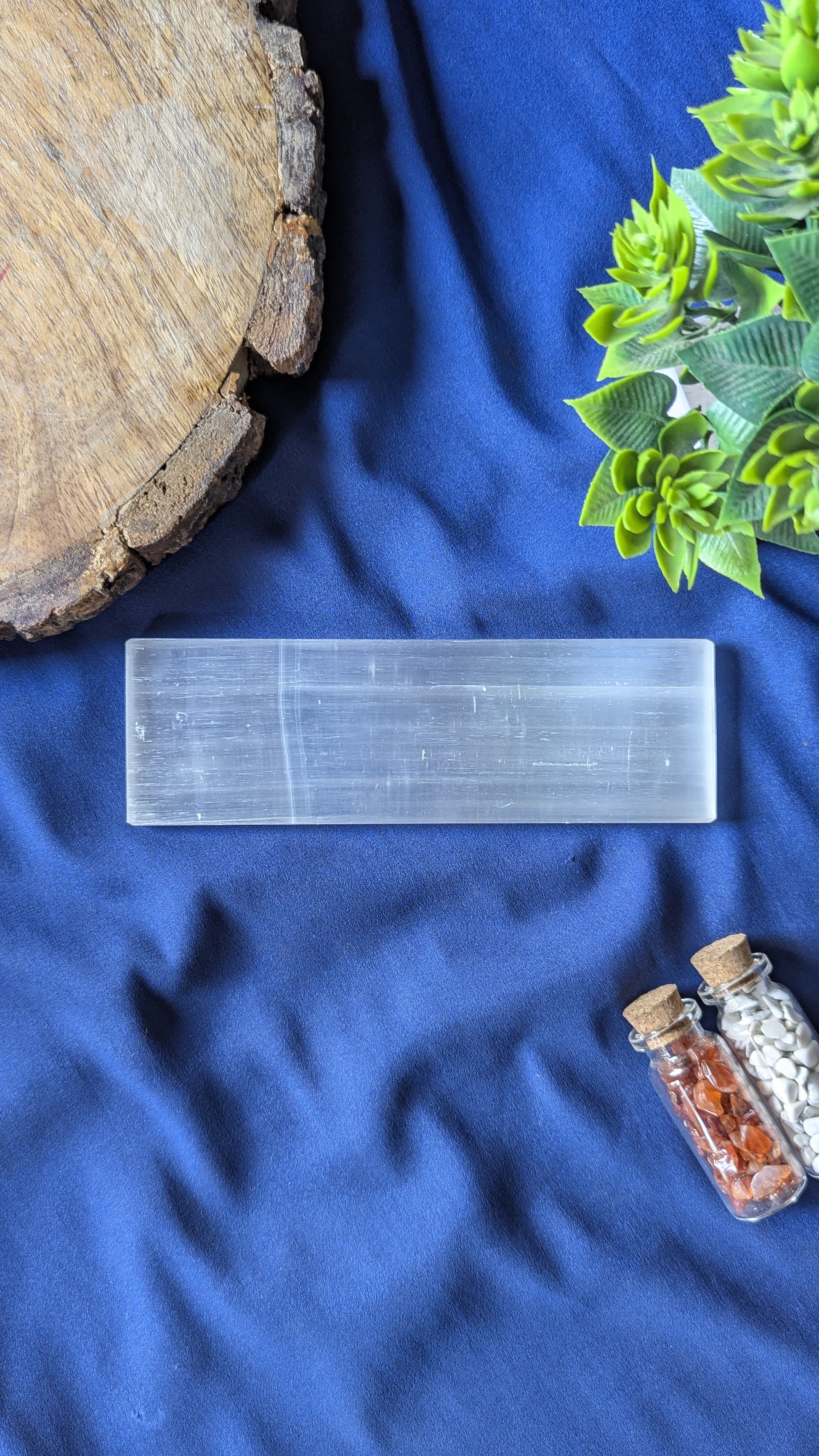 Selenite plain plate 6x2 inch-Maitri Export | Crystals Store