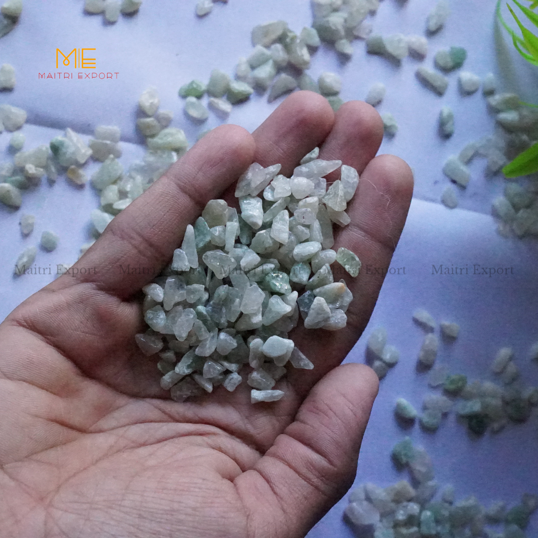 Crystal healing stones loose chips-Green aventurine-250 gm-Maitri Export | Crystals Store