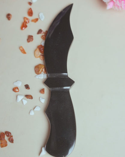 Selenite / black / opalite 6 Inch Knife-Black-1-Maitri Export | Crystals Store