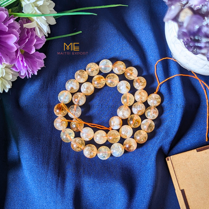10mm loose crystal beads Line-Citrine Natural-Maitri Export | Crystals Store