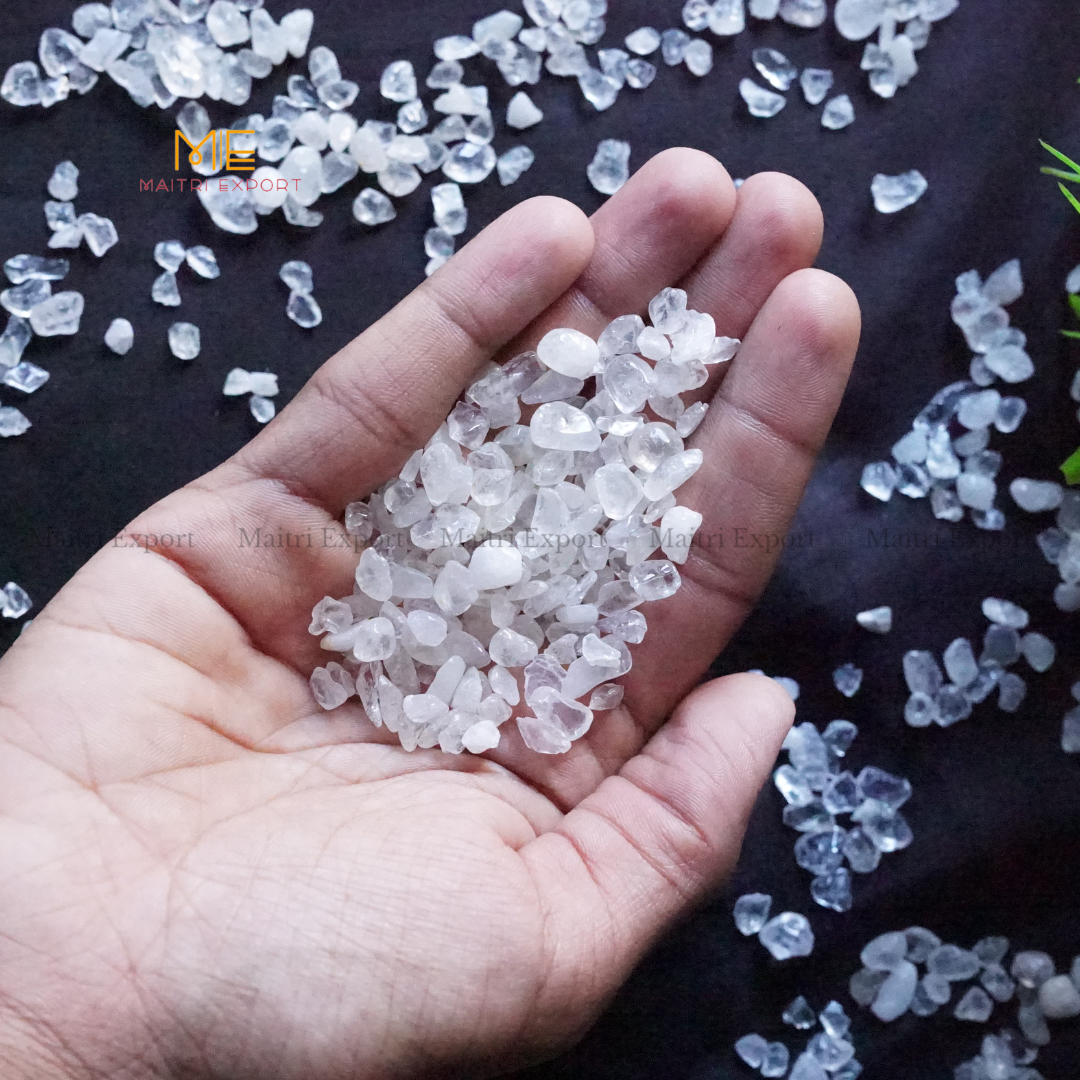 Crystal healing stones loose chips-Clear Quartz AAA-250 gm-Maitri Export | Crystals Store