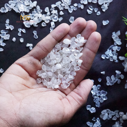 Crystal healing stones loose chips-Clear Quartz AAA-500 gm-Maitri Export | Crystals Store