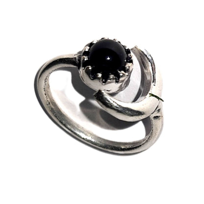 Moon bead ring-Black-Maitri Export | Crystals Store