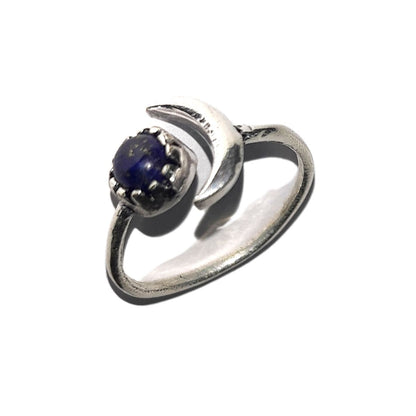 Moon bead ring-Lapis-Maitri Export | Crystals Store