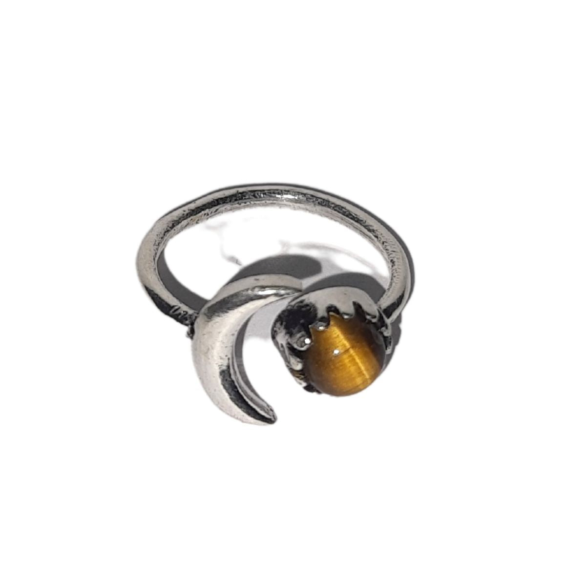 Moon bead ring-Tiger Eye-Maitri Export | Crystals Store