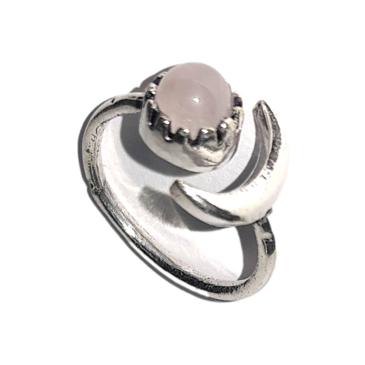 Moon bead ring-Rose-Maitri Export | Crystals Store