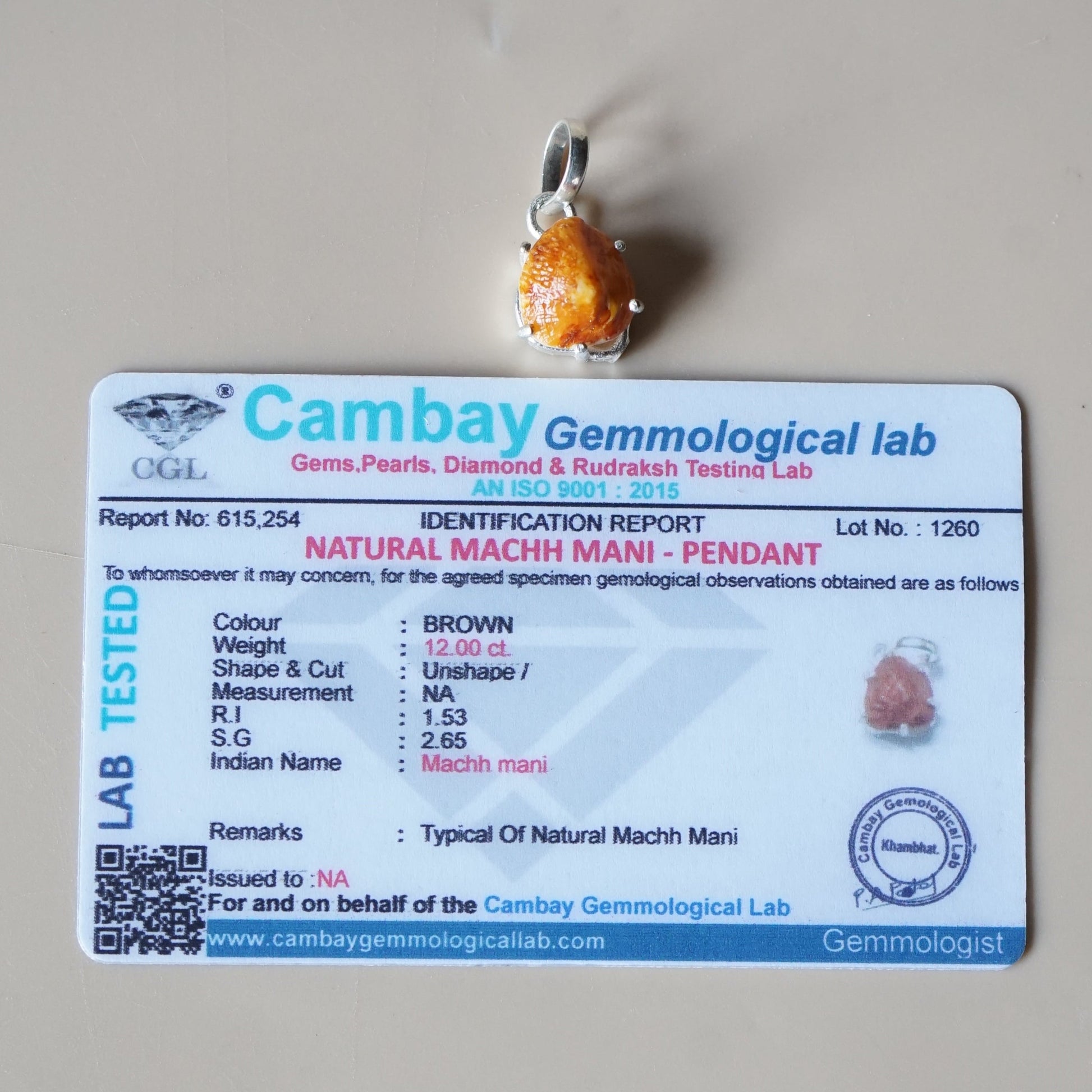 Machmani pendant without chain-Maitri Export | Crystals Store